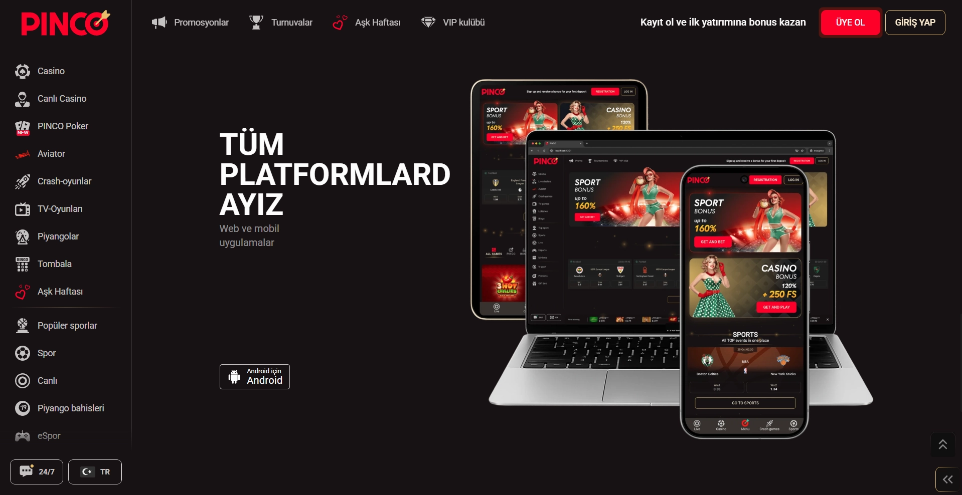 Mobil uyumlu tasarım ve uygulama ile her yerde oyun keyfi